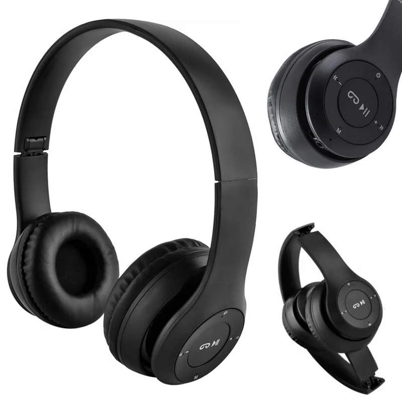 P47 Kabellose Bluetooth Kopfhörer – Faltbares Headset mit Mikrofon, MP3 & FM-Radio