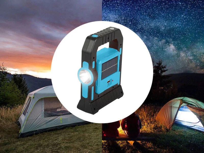 LED Solar Campinglampe Akku Laterne mit Powerbank Outdoor Zeltlampe