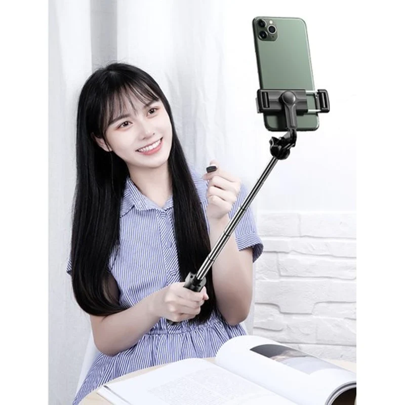 2in1 Bluetooth Selfie Stick & Stativ mit Fernbedienung – Kompakt, 360° drehbar & kompatibel mit iOS & Android