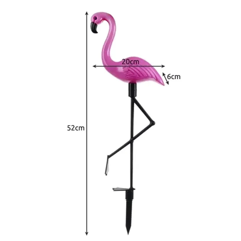 Solar Flamingo Gartenleuchten 3er Set – LED Solar Gartenstecker mit Solarpanel IP44 für Garten und Terrasse
