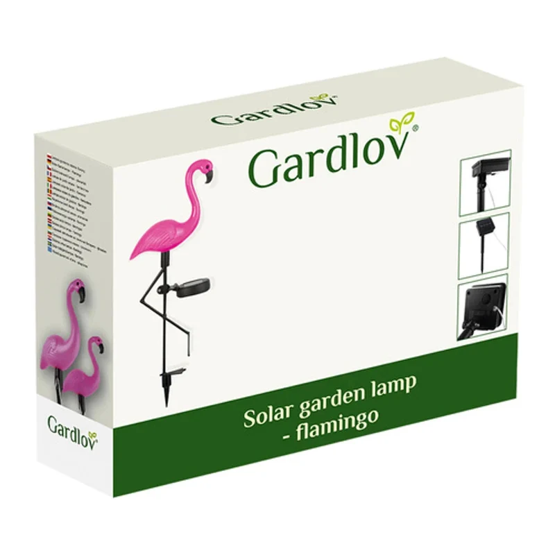 Solar Flamingo Gartenleuchten 3er Set – LED Solar Gartenstecker mit Solarpanel IP44 für Garten und Terrasse