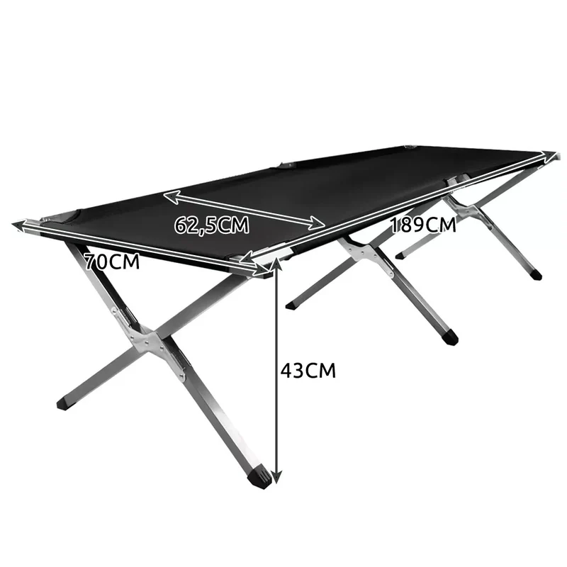 Klappbares Feldbett 189x70 cm Campingbett Gästebett mit Tragetasche