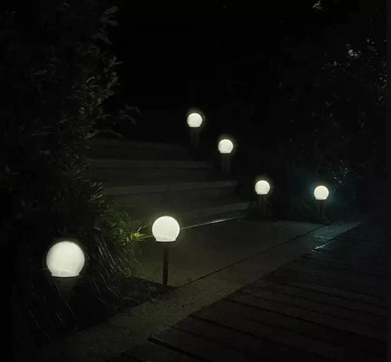 Solar Gartenleuchten Kugel 6er Set LED Außen – Dämmerungssensor IP44