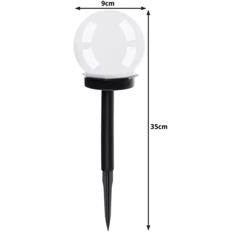 Solar Gartenleuchten Kugel 6er Set LED Außen – Dämmerungssensor IP44