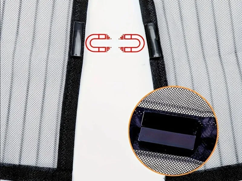 Fliegengitter Tür Magnetvorhang 210x100 cm – Moskitonetz mit Magnetverschluss als Insektenschutz für Balkon- und Terrassentüren