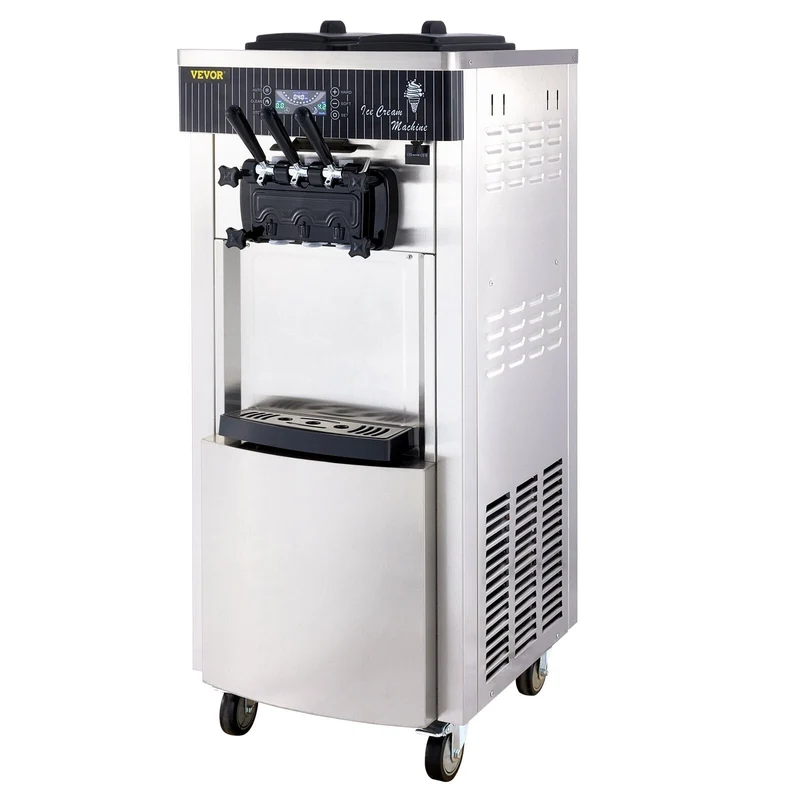 VEVOR Softeismaschine 6L 2200W 3 Geschmack LCD Kompressor Edelstahl 220V