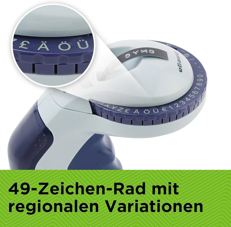 DYMO Omega Prägegerät Beschriftungsgerät Dreh-Klick-System für Bastelprojekte