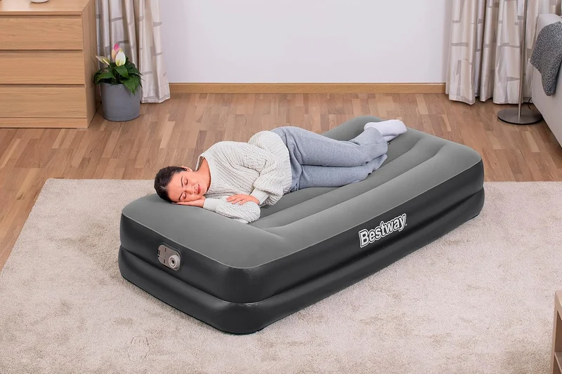 Bestway Luftbett 191x97x46 cm – Einzel Gästebett mit integrierter Pumpe