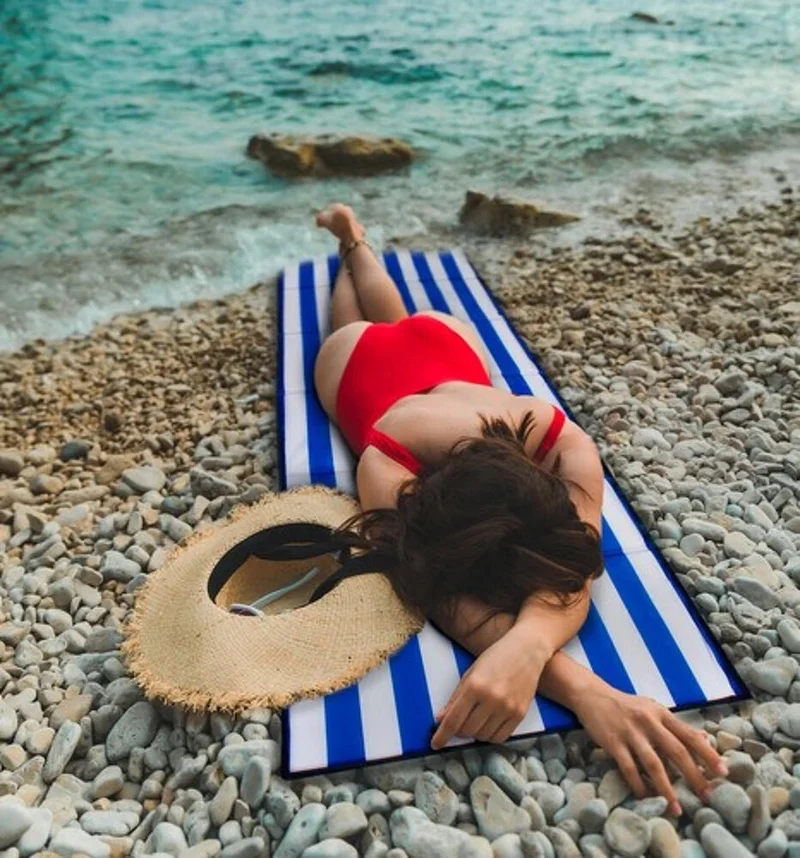 Strandauflage Faltbar Komfortabel Dick Isoliermatte mit Tragegriff Groß 190x66cm 🏖️🌞🏖️