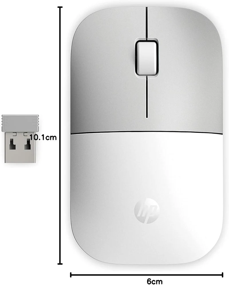 HP Z3700 Maus Wireless USB 2,4GHz 1200 DPI Slim Keramik Plug&Play 16 Mon.