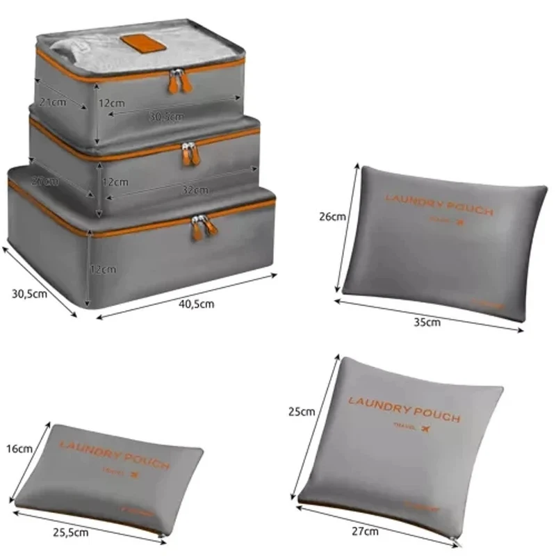 Koffer Organizer Set 6-teilig – Packtaschen für Koffer, Reise Organizer Packing Cubes