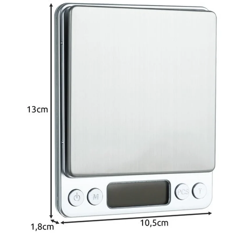 Digitale Küchenwaage 0,1g-500g Genauigkeit LCD Display mit 2 Schalen & Tara