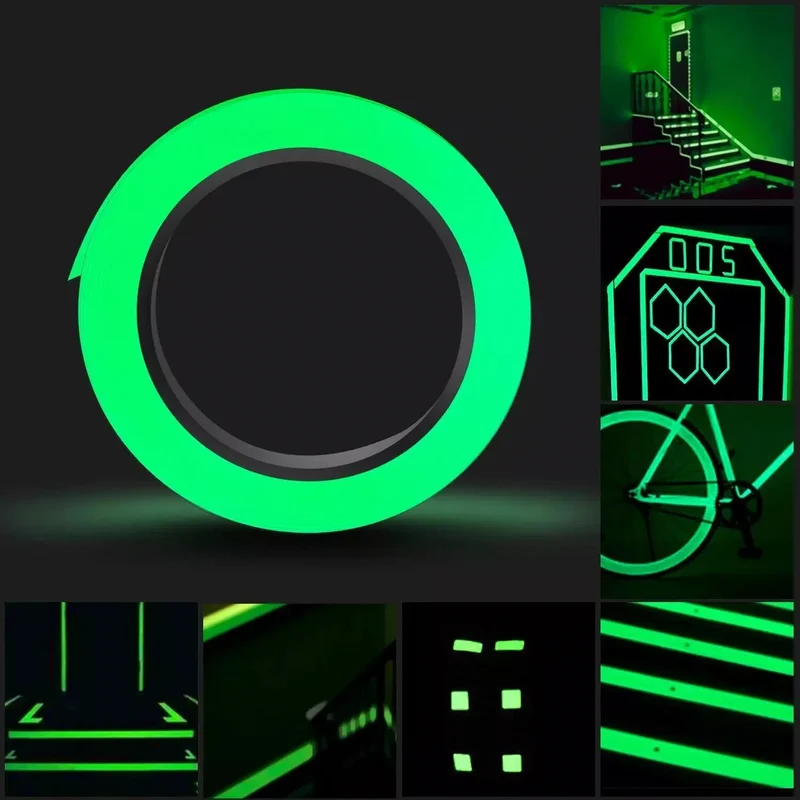 Leuchtklebeband 3 m × 2 cm Neon Grün – fluoreszierend, nachleuchtend, selbstklebend und zuschneidbar
