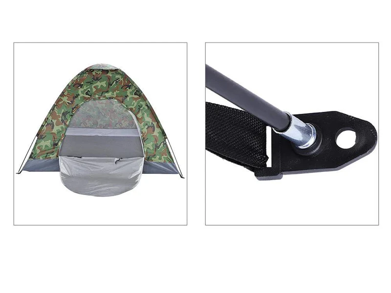 Campingzelt 2-3 Personen 200x200cm – Wasserdicht, Moskitonetz, Camouflage 🏕️🏕️