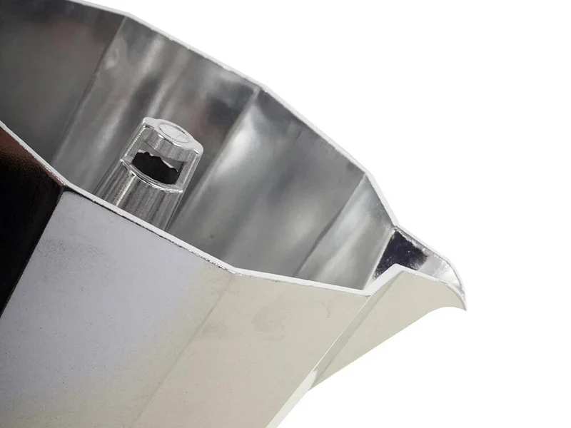 Espressokocher Aluminium 3 Tassen 150 ml – Moka Kaffeemaschine für Gas & Elektroherd schwarz oder silber