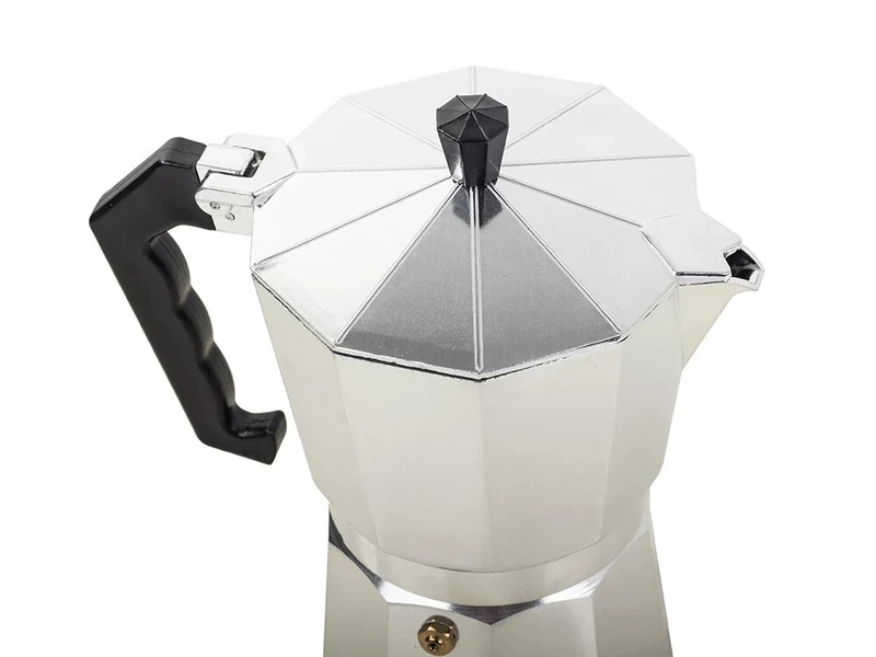 Espressokocher Aluminium 3 Tassen 150 ml – Moka Kaffeemaschine für Gas & Elektroherd schwarz oder silber