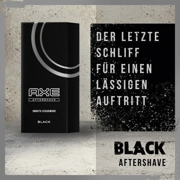 Axe After Shave Black 1 x 100 ml, 4 x 100 ml Aftershave Rasur Rasierwasser