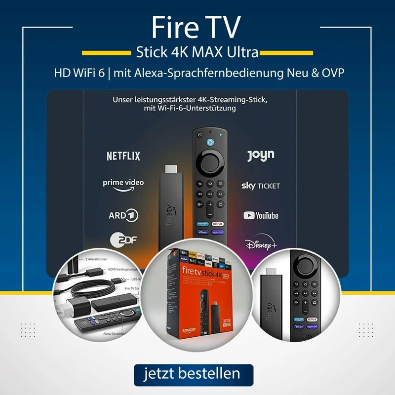 Amazon Fire TV Stick Varianten 4K / 4K Max / Lite mit Alexa Sprachfernbedienung