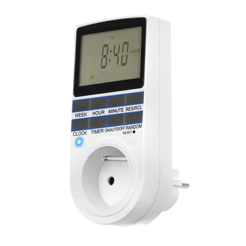 Digitale Zeitschaltuhr Steckdose Timer LCD Display Wochenprogramm 3680W
