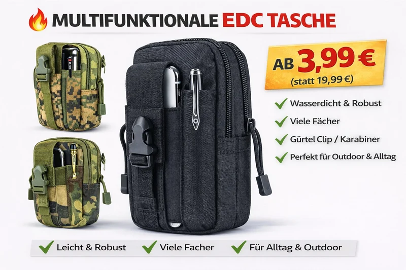 Taktische MOLLE Gürteltasche – Outdoor Hüfttasche für Smartphone & Zubehör