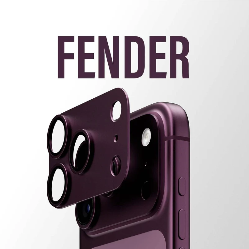 PanzerGlass Fender Camera Protector for iPhone 18 Pro (Dark Cherry)
