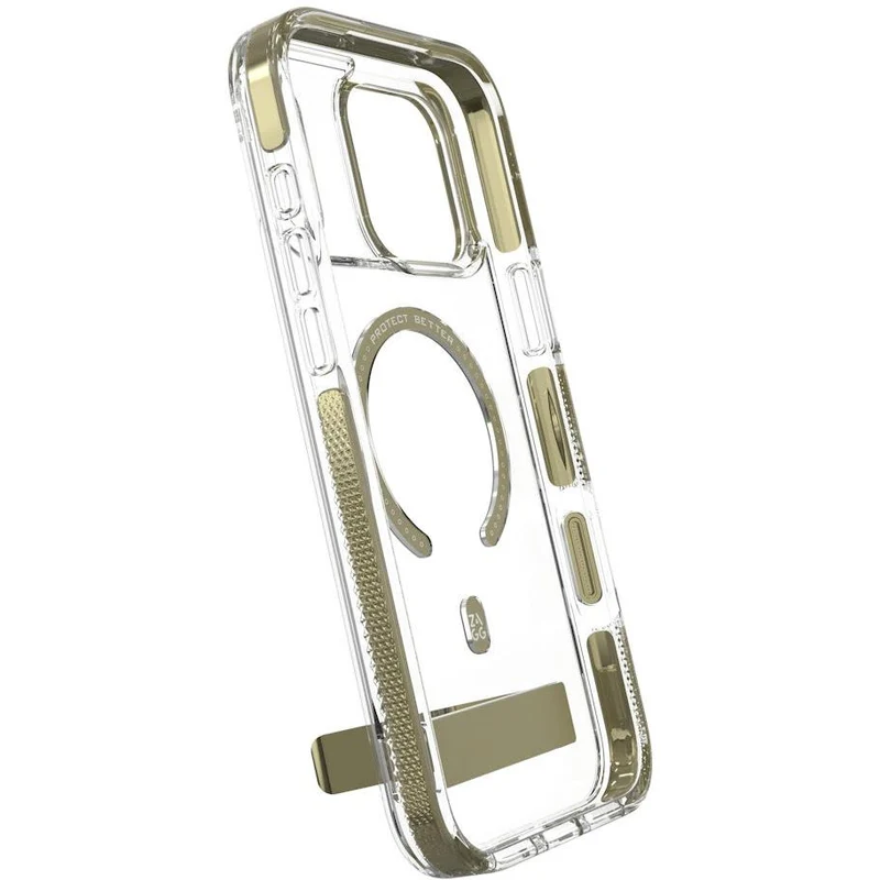ZAGG Santa Cruz Snap KickStand Metallic Case for iPhone 18 Pro Max/17 Pro Max (Gold)