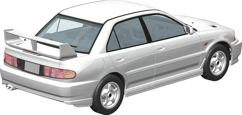 Aoshima 1/24 SNAP CE9A Lancer GSR Evolution III 1995 (Scotia White)