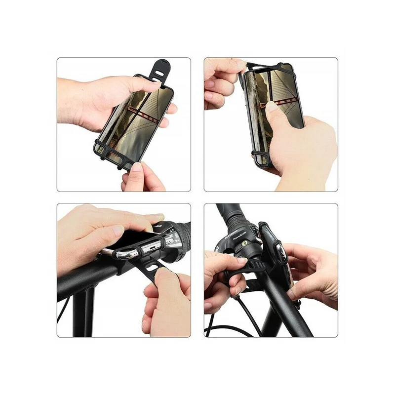 Fahrrad Handyhalterung aus Silikon – Universal Lenkerhalter für Smartphones von 4 bis 6,5 Zoll für Fahrrad und Motorrad