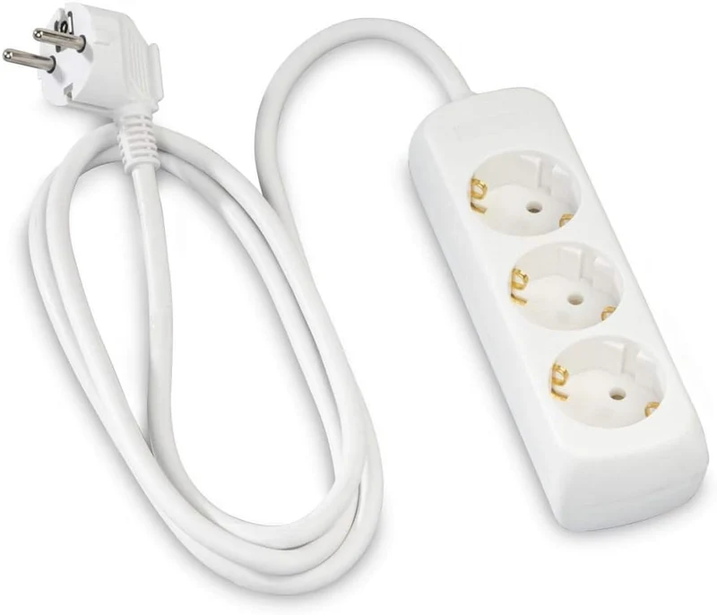Hama Steckdosenleiste 3fach Mehrfachstecker Steckerleiste 1,4m Schuko 45° Weiß