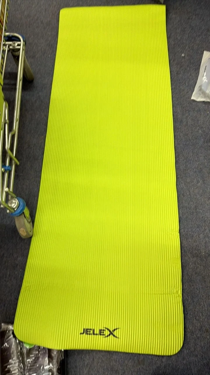 Yoga Matte 180x59cm 0.8cm rutschfest Fitnessmatte grün Training Gym