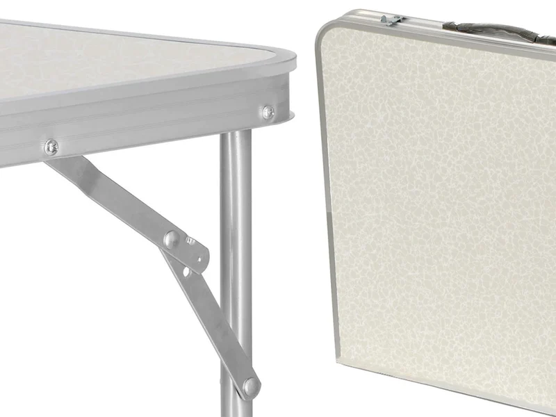 Campingtisch Set klappbar 120x60 cm mit 4 Hockern höhenverstellbar Outdoor
