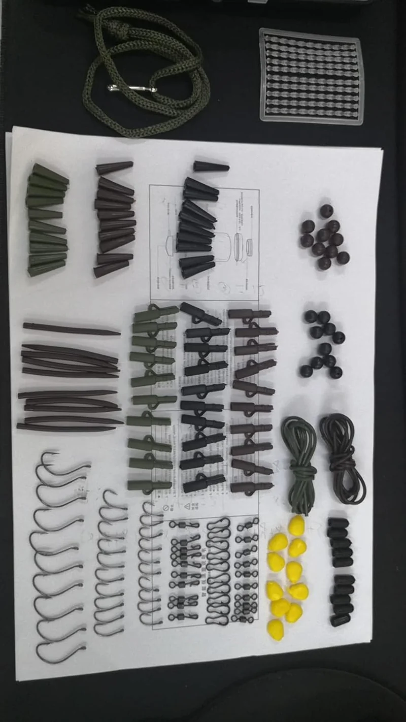 272-tlg Angelzubehör Set mit Box – Jig Haken, Sinker, Wirbel, Perlen & mehr 🎣🎣🎣