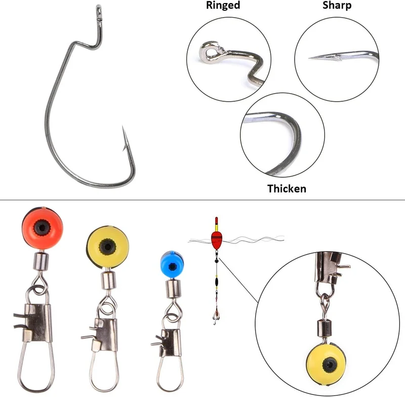 191-teiliges Angelzubehör Set mit Tackle Box – Haken, Sinker, Wirbel & mehr 🐟 🎣