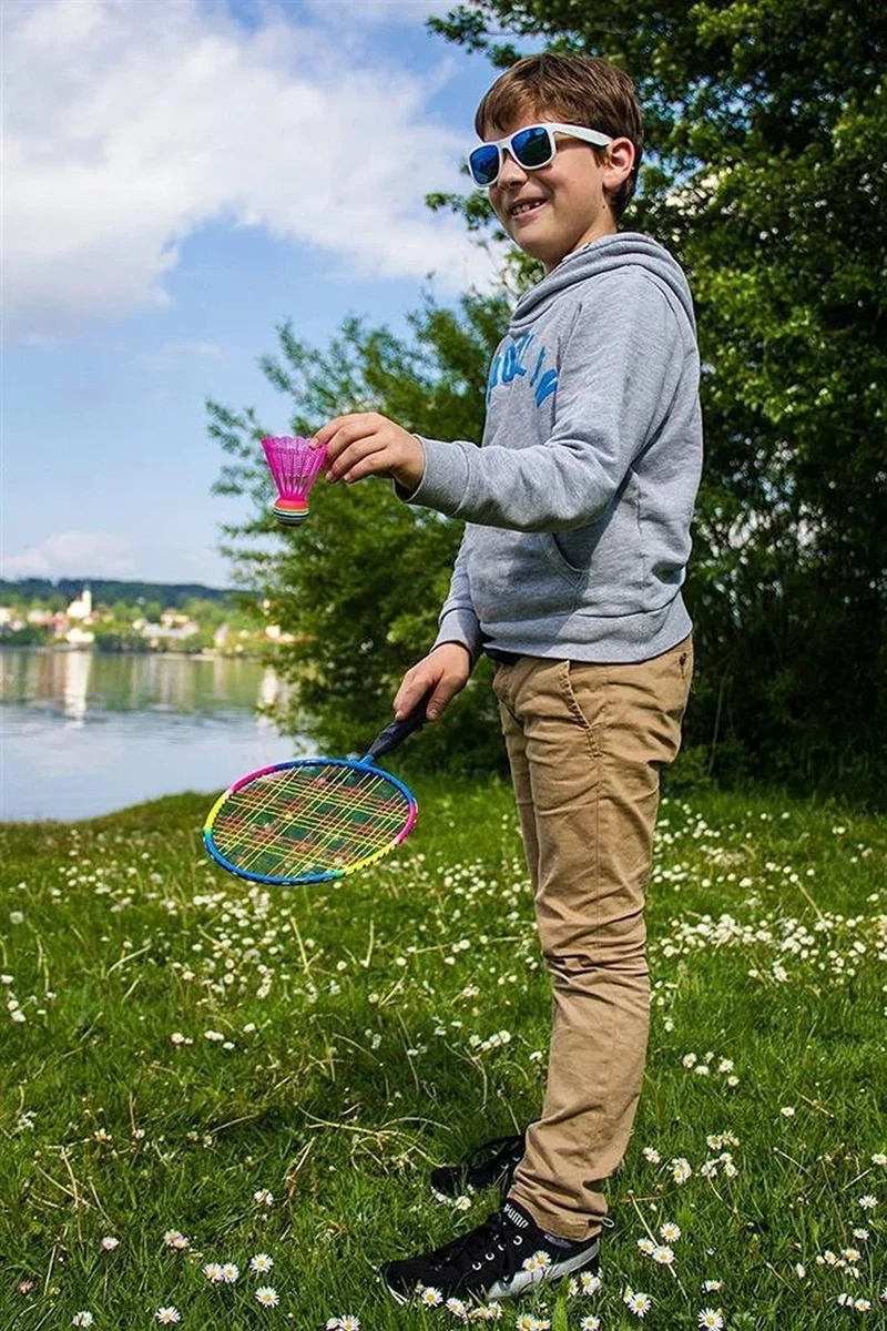 Federball Set Badminton – 2 Schläger 45,5 cm 2 Bälle mit Tasche Freizeit