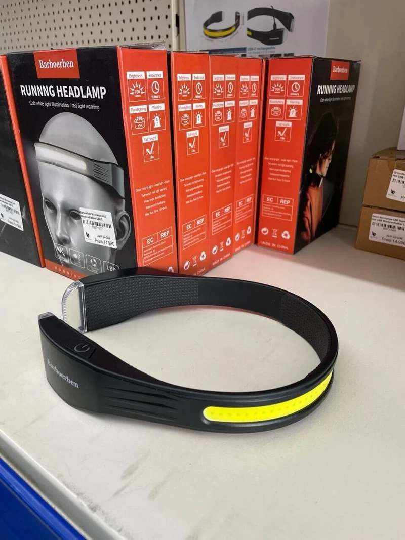 Kopflampe LED Wiederaufladbar Wasserdichte USB-C |Campen Joggen Lesen| Superhell