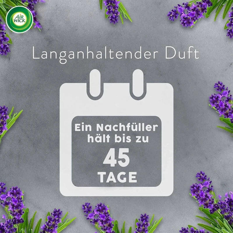 Air Wick Aroma-Öl Starter Set – Diffuser + 2×20 ml Lavendel Duftöle