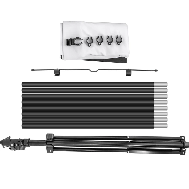 80 Zoll Beamer Leinwand mit Stativ 16:9 – 4K HD Rolloleinwand höhenverstellbar für Heimkino, Präsentationen und Veranstaltungen