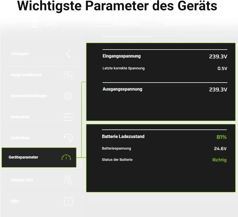 Green Cell USV 600VA 360W Line-Interactive UPS mit AVR, LCD, USB, RJ11 und 2x Schuko Steckdosen