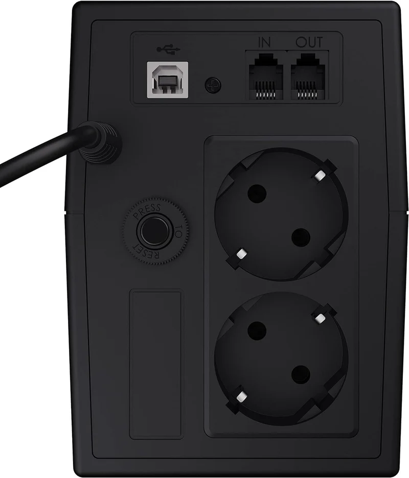 Green Cell USV 600VA 360W Line-Interactive UPS mit AVR, LCD, USB, RJ11 und 2x Schuko Steckdosen