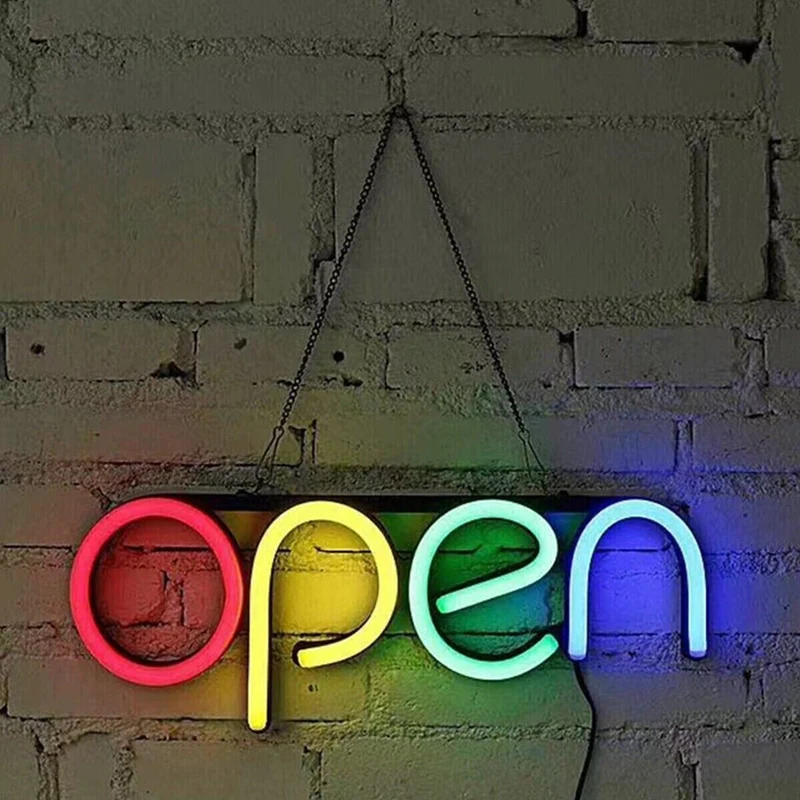 LED Neonlicht „Offen“ – Batteriebetriebenes Warmlicht für Restaurant & Geschäft