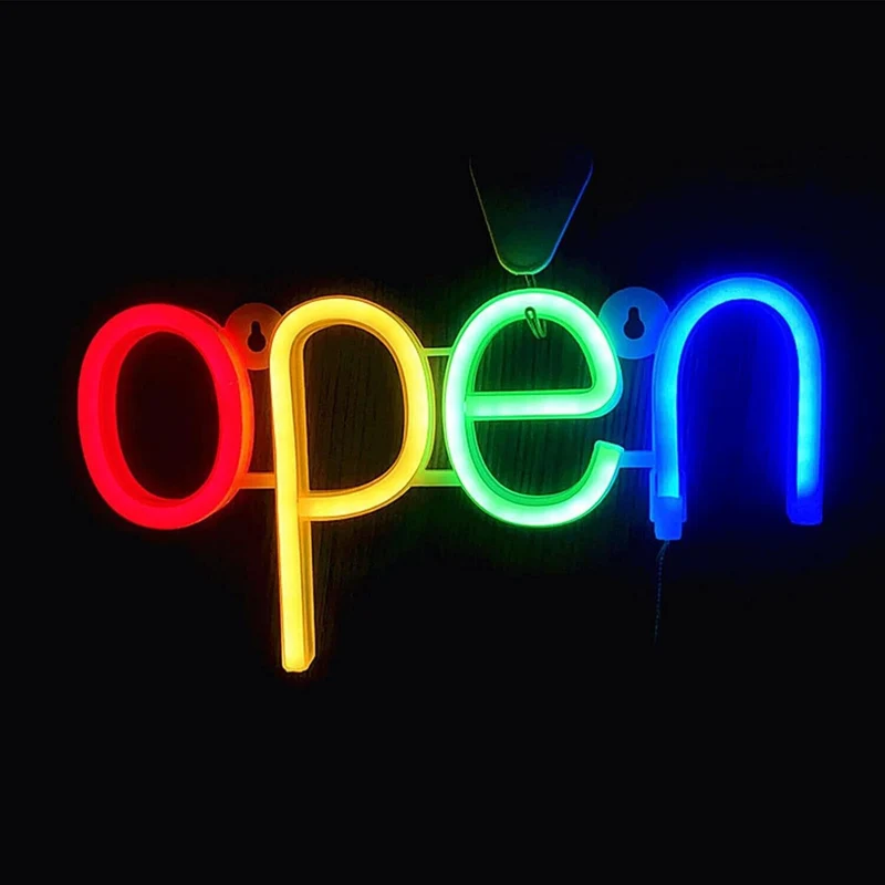 LED Neonlicht „Offen“ – Batteriebetriebenes Warmlicht für Restaurant & Geschäft