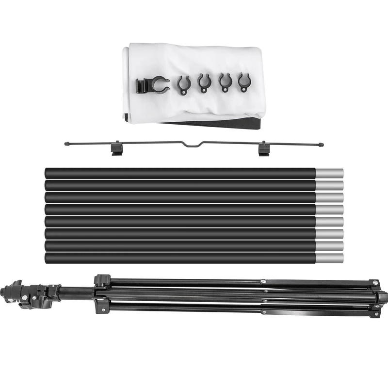 100 Zoll Beamer Leinwand mit Stativ 16:9 – Tragbare 4K HD Projektionsleinwand für Heimkino, Outdoor Kino, Camping und Präsentationen