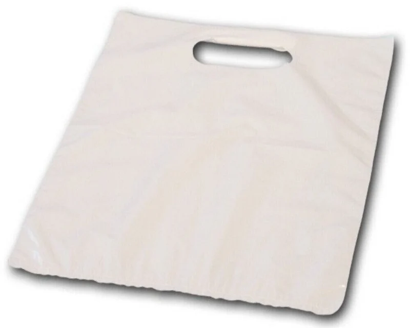 DKT Tragetaschen 38x45 cm – Reißfeste Plastiktüten mit Grifflochverstärkung & 35my Stärke