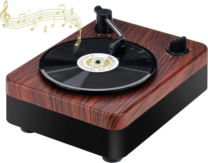 Bluetooth-Lautsprecher,Turntable Design Bluetooth-Lautsprecher Portable Wireless