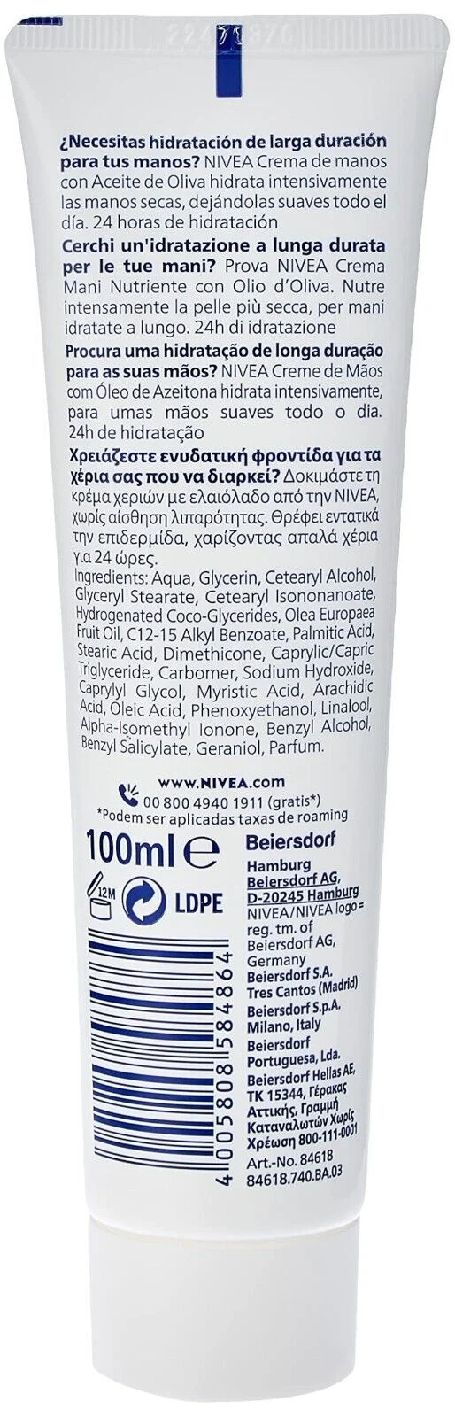 NIVEA Creme 100ml Universalpflege Feuchtigkeitscreme für alle Hauttypen