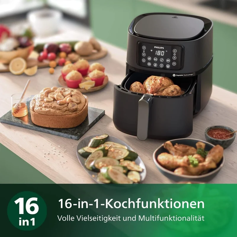 Philips Airfryer 5000 Serie XXL – 7,2L Heißluftfritteuse mit WLAN & 16 Funktionen