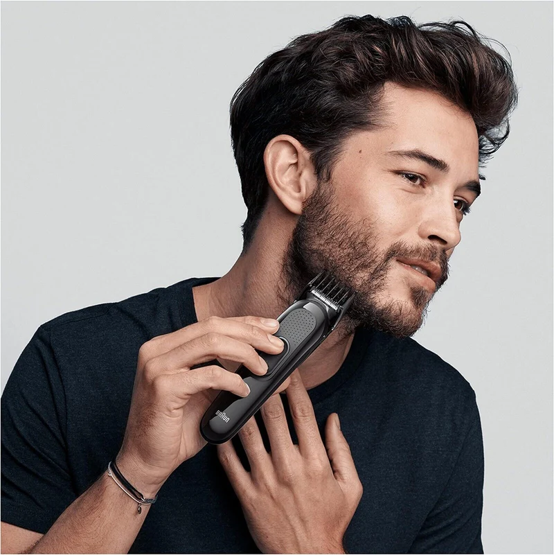 Braun 6-in-1 Bartschneider mit Haar und Nasentrimmer für Bart Gesichts Rasierer