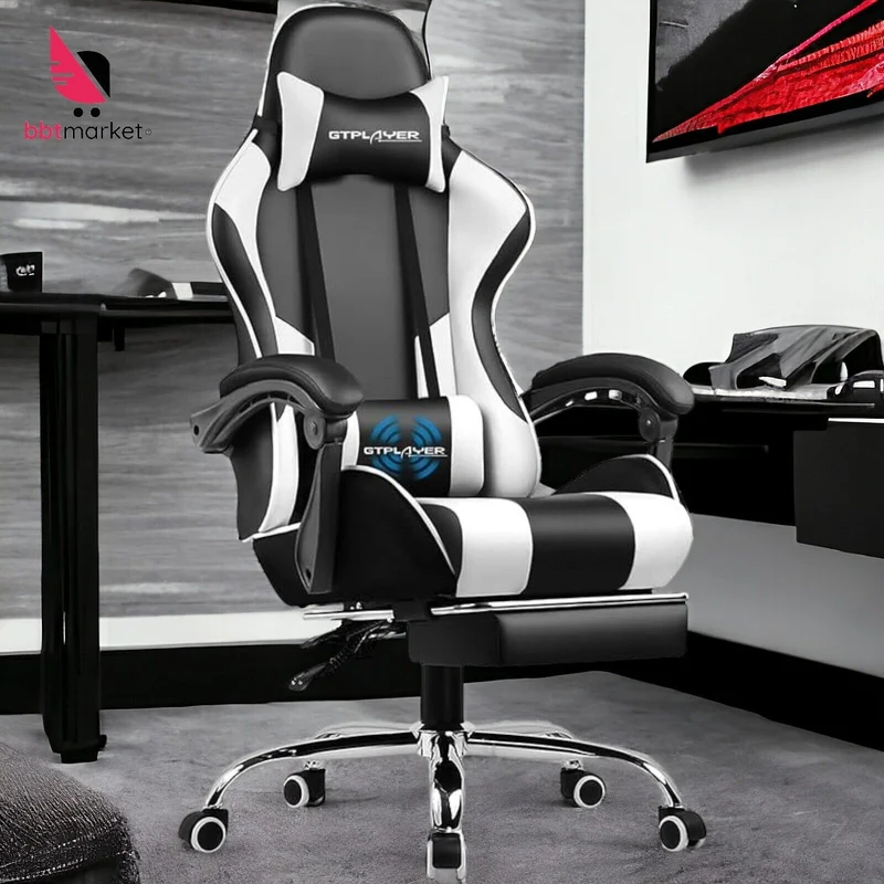 Gaming Stuhl Schreibtischstuhl Ergonomischer Bürostuhl Computerstuhl Fußstütze
