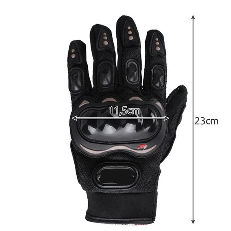 Schwarze Motorradhandschuhe XL – Rutschfest, Strapazierfähig & Verstellbar