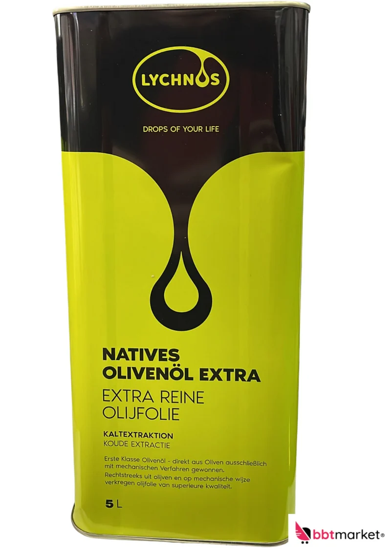 Lychnos Olivenöl Extra Nativ 5L – Kaltgepresst, Kreta, Premium Qualität 🌿🌿🌿